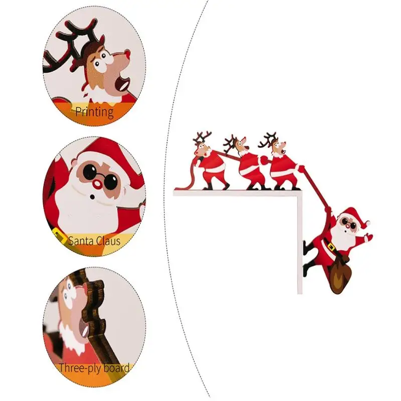 Christmas Decoration Creative Christmas Door Frame Pendant Table Corner Decoration Ornament Santa Claus Elk Ornament