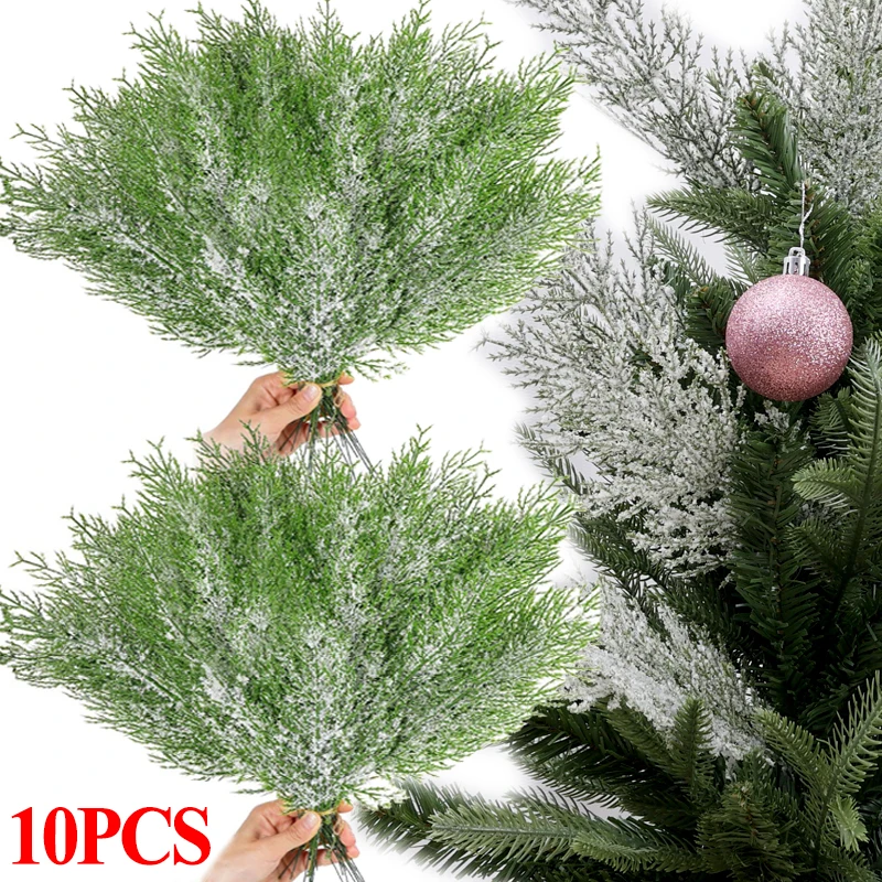 Green Artificial Pine Branches Christmas Trees Hanging Placements 5 Pieces  / Lot