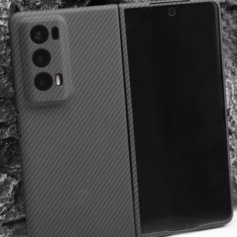 Premium Real Carbon Fiber Aramid Protective Phone Case - Anti-Explosion & Foldable Design