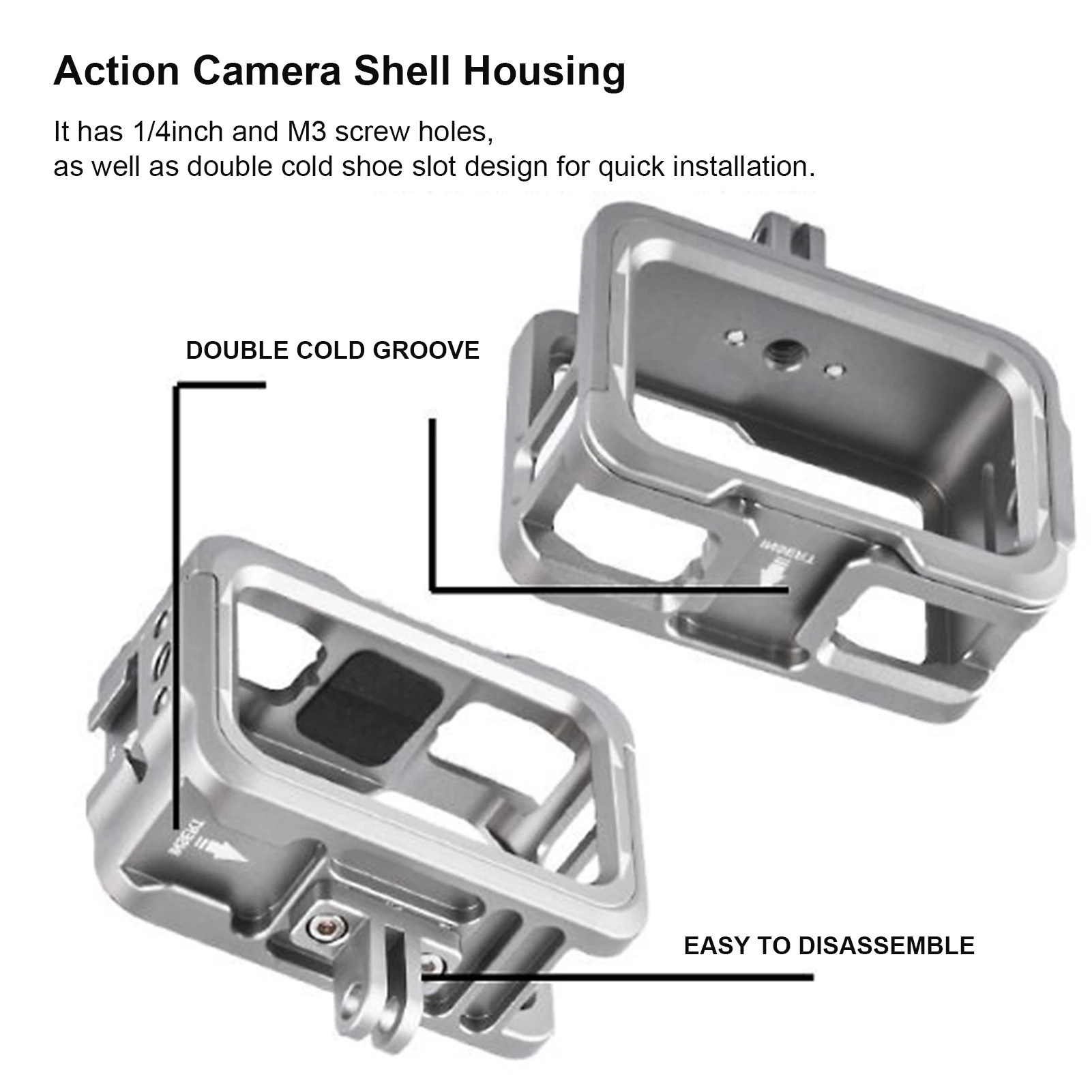 Cage de protection en alliage d'aluminium pour DJI Osmo Action