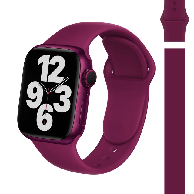 Silicone Strap for Apple Watch Band 45mm 41mm 44mm 40mm 42mm 38mm Correa Watchband Armband Bracelet iWatch Series 7 SE 6 5 4 3 2 37