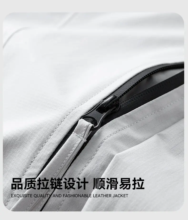 Übergroße L-9XL Mittellange Windbreaker-Jacken 2026 Frühling Herbst Lässige Einfarbige Kapuzenmäntel High-Street-Wear Oberteile Oberbekleidung – Detail 6