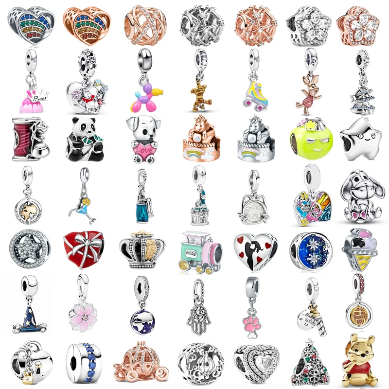 

New Fashion Charms Original Train Panda Star Beads For Original Pandora Ladies Bracelet Jewellery Accessories Gift