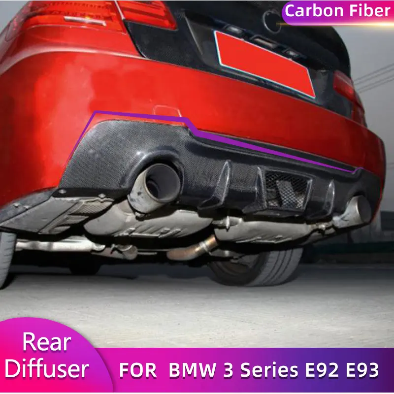

Carbon Fiber Car Rear Bumper Diffuser Lip Spoiler For BMW 3 Series E92 E93 M Sport 2008-2011 Auto Rear Diffuser Lip Body Kit