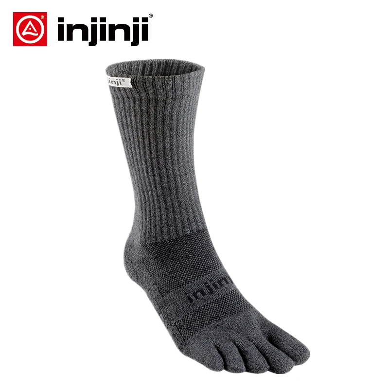 Injinji Five-finger Socks Crew Mid Weight Outdoor Deodorant Blister Prevention Anti-skid Hiking Cross-country Running Cycling compression socks waterproof socks thermal socks women hiking socks