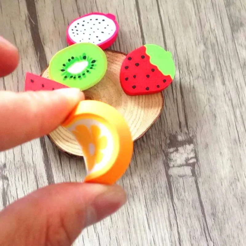 Pencils Eraser 8pcs School Supply Fruit shape Kids Gifts Kids Creative Item Gift Eraser Lovely pencil eraser retractable eraser kneadable eraser biscuit eraser plasticine eraser