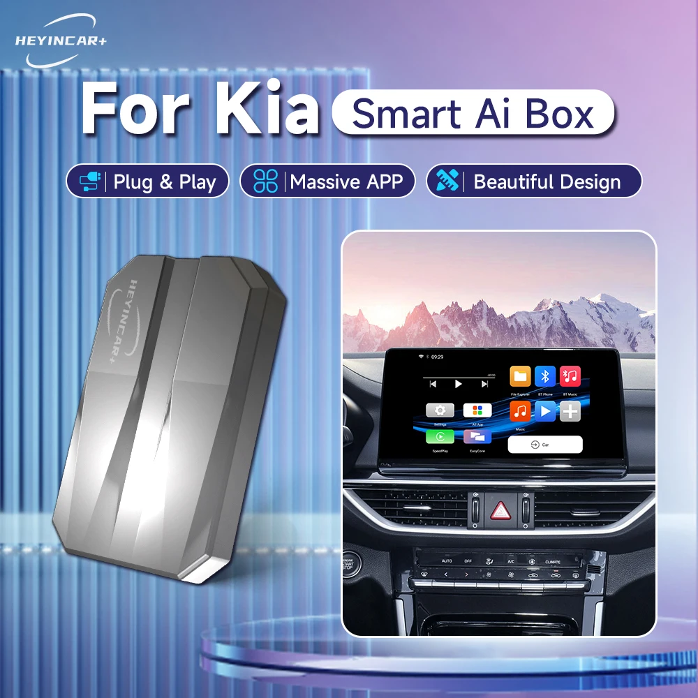 

2024 HEYINCAR Smart AI Box Android Auto Wireless CarPlay For Kia Sportage K5 Carnival Picanto K3 EV5 KX3 Sorento Telluride Soul