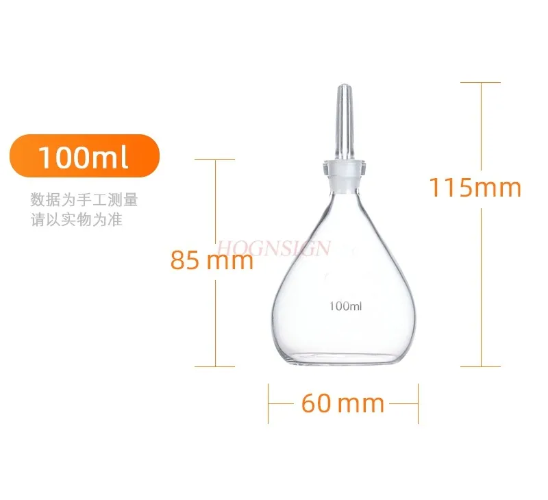 Accurate measurement of 100ml soil liquid bulk density meter using a glass pycnometer