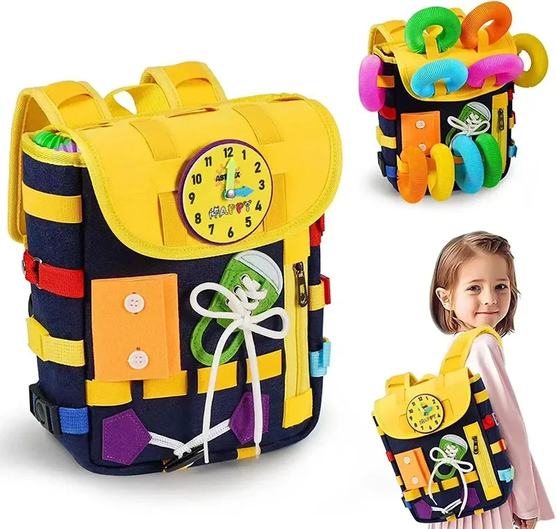 Kid Montessori Busy Board Bag 