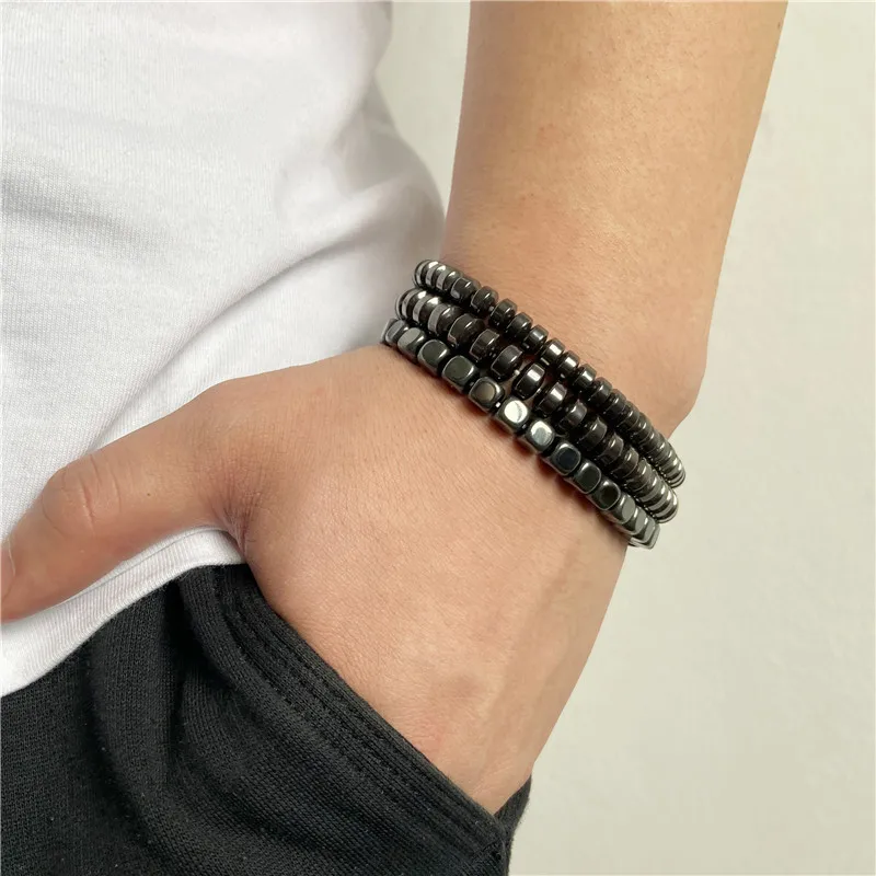 Bracciale Con Perline Di Emate A Forma Di Cuore D'amore Per La Perda Di Peso Uomo Donna Guarigione Protezione Dell'energia Porta Gioielli Intrecciati Con Pietre Preziose Della Fortuna - Foto 3