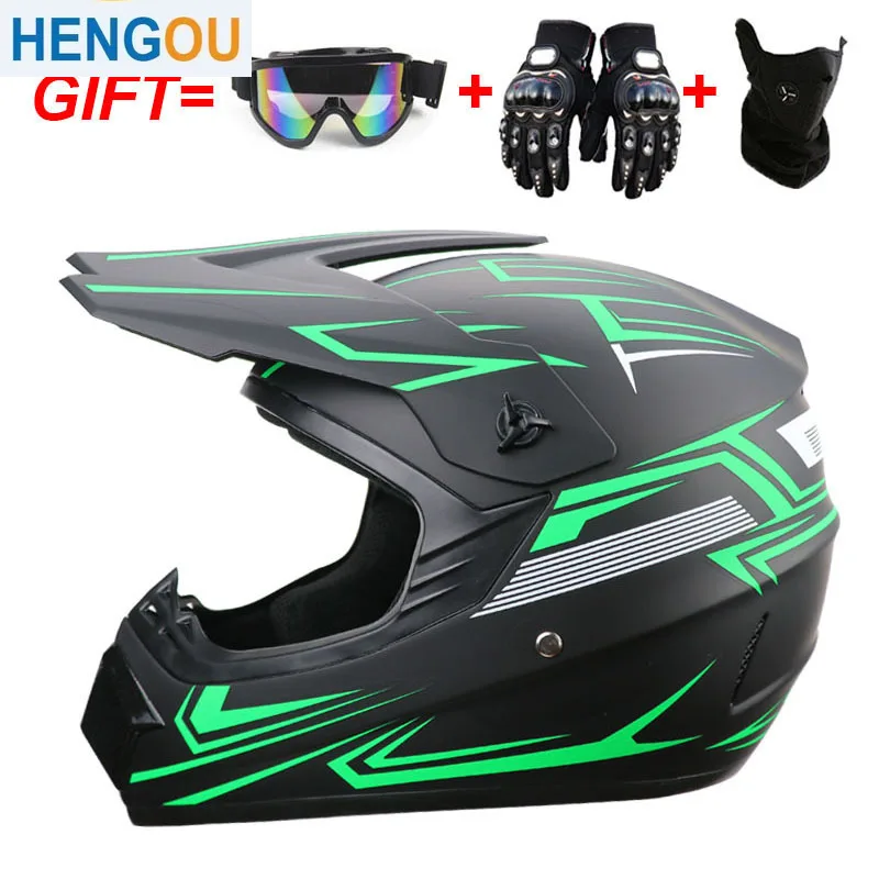 

Full Face Helmet Downhill Motorcycle Helmet Give Three Gifts Racing Off-Road Goggles Gloves Cross Helmet ATV Cascos Para Moto