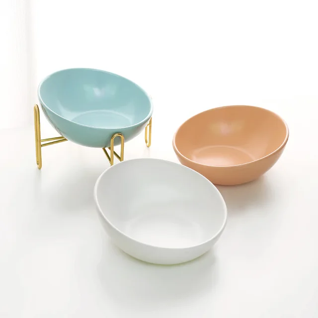 Cat Ceramic Food Water Bowls Small Dogs Nordic Drinking Eating Feeders With Stand Pet Elevated Feeding Supplies Cat Ceramic Food Water Bowls Small Dogs Nordic Drinking Eating Feeders With Stand Pet Elevated Feeding Supplies