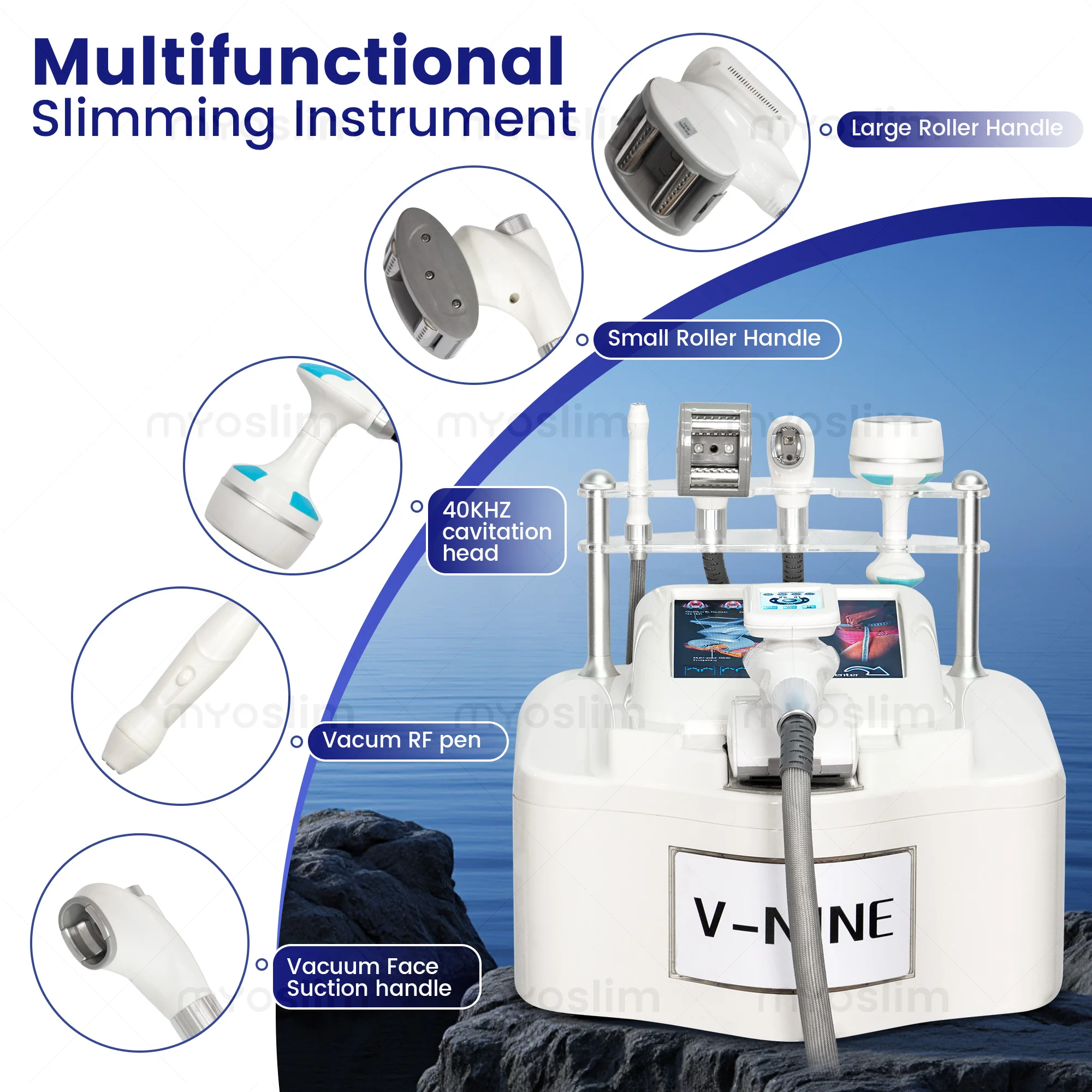 NUEVO V9 Vela, Máquina de Masaje Reductora de Peso Corporal con Vacío, Cavitación 80K, Rodillo Adelgazante, Moldeador Corporal, Eliminación de Grasa Congelada, Lifting Facial