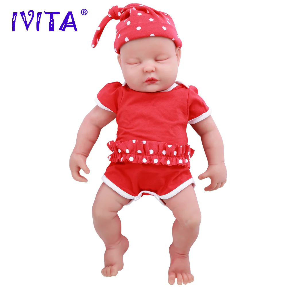 IVITA 100% Silicone Reborn Baby Dolls Painted Realistic Baby Doll Lifelike Newborn Wholesale Toys for Children Christmas Gift — view 5