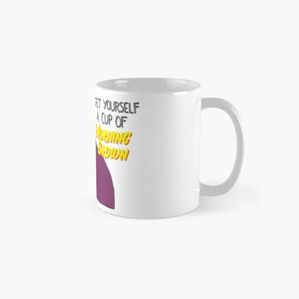 

Aunty Donna Morning Brown Broden Classic Mug Picture Handle Round Coffee Gifts Simple Image Drinkware Printed Design Tea Photo
