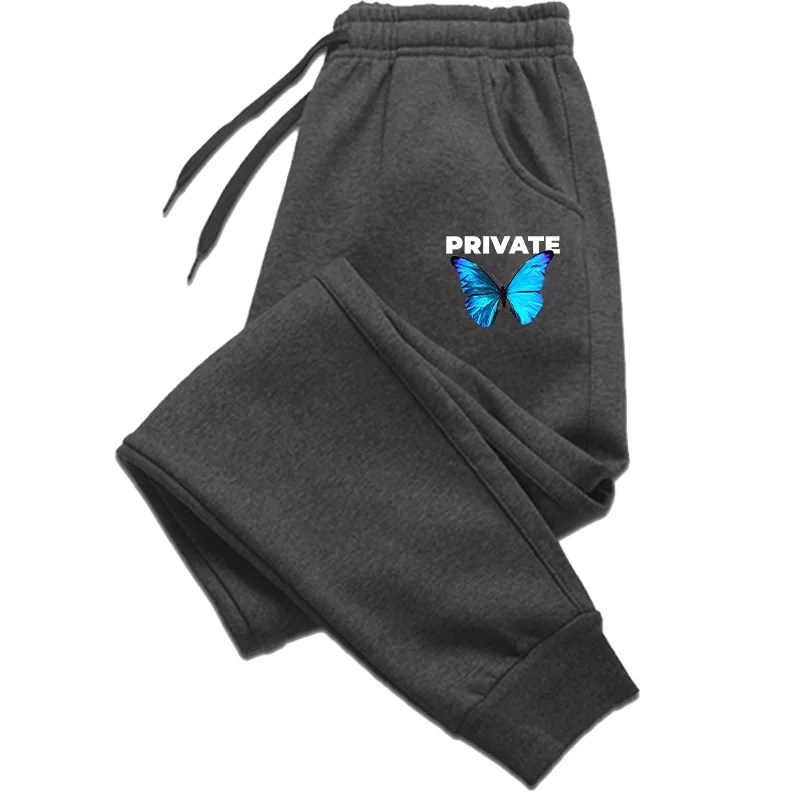 

Women Private Butterfly Print Pants Man Pants Men's Sweat-shirt Sweatpants Luxury Brand Clothing Men Tracksuit Female Jeans Pant