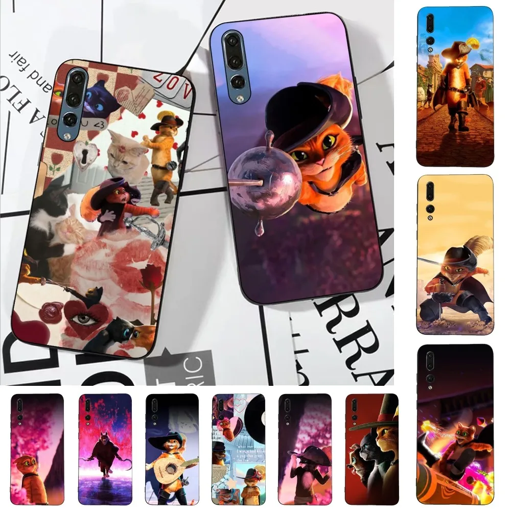 Custodia Per Telefono Disney Puss In Boots Per Huawei P 8 9 10 20 30 40 50 Pro Lite Psmart Honor 10 Lite 70 Mate 20Lite