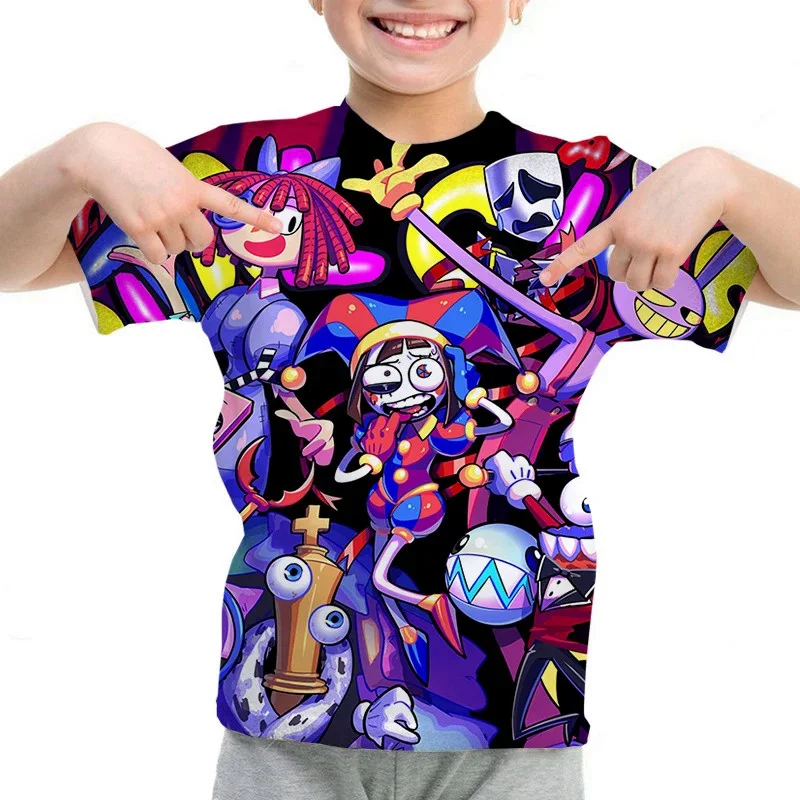 The Amazing Digital Circus 3D Printed T-shirt Classic Kids Short sleeved Top Clothing Boys and Girls Fashion Short sleeved