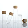Dispensing Bottles Glass Sealed Spice Jars Transparent Storage Tank with Wood Lids Glass Storage Bottle Storage Tool 2