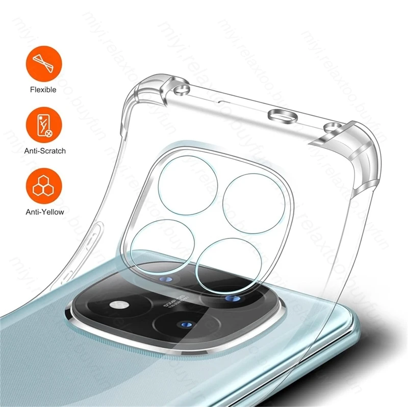 Note14Pro 4G Case Transparent Crystal TPU Soft Back Cover For thumbnail 4