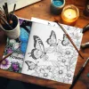 Flowers and Butterflies Coloring Book For Adult Relieve Stress Kill Time Graffiti Painting Drawing Art Books Perfect Gift 3