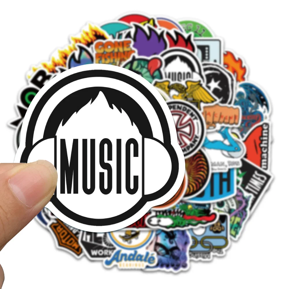 10/30/50pcs cool skateboard fashion Stickers For Suitcase Skateboard Laptop Luggage Fridge Phone Car Styling DIY Decal 4