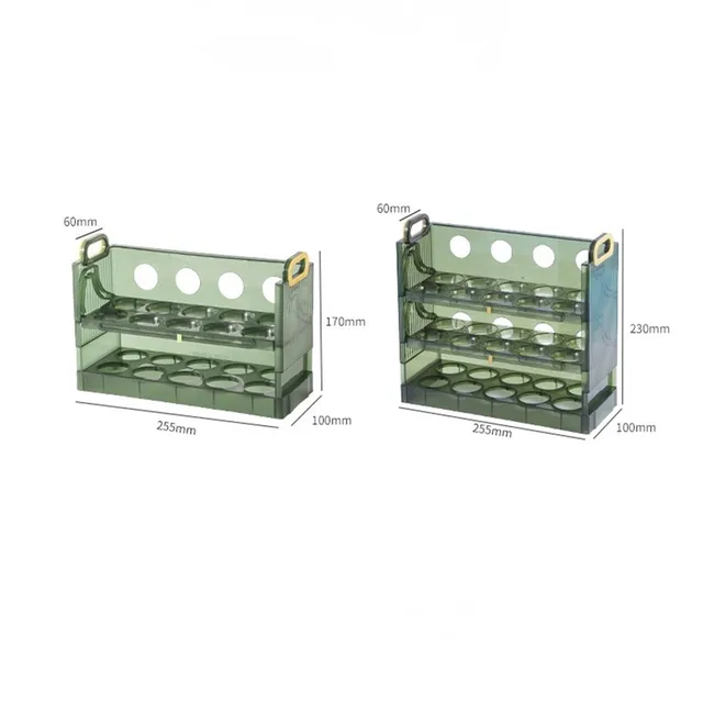 Hűtőnőtojás-Tároló Doboz Szervező Visszafordítható Három Réteg 30 Tojás Otthoni Konyhai Műanyag Tálca Többrétegű Állványok - Image 6