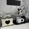 Knit Plaid Heart Tissue Box Heart  Knitting Cotton Thread Napkin Holder Tissue Bag Bedroom Kitchen Desktop Storage Napkins 6