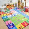 Lochas Kids Play Rug Educational & Fun Carpet Gaming Area Rugs for Kids Room Bedroom Playroom,Blue & Colorful 1