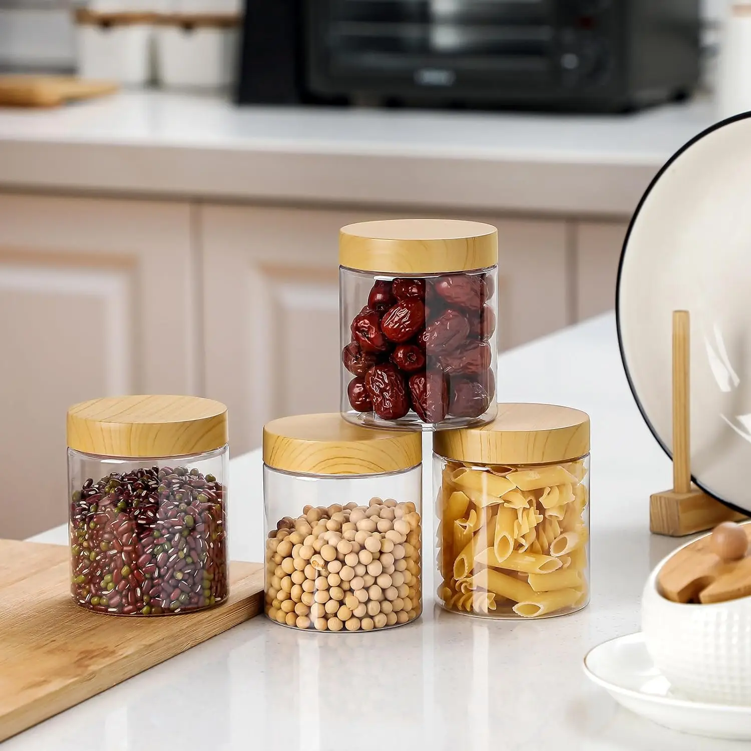 10 oz Thick Glass Jars with Bamboo Lids for Making Candles Empty Food Storage Containers for Spice Powder Liquid AliExpress