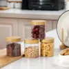10 oz Thick Glass Jars with Bamboo Lids for Making Candles, Empty Food Storage Containers for Spice, Powder, Liquid 2