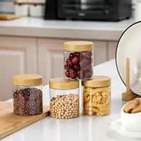 10 oz Thick Glass Jars with Bamboo Lids for Making Candles, Empty Food Storage Containers for Spice, Powder, Liquid 2