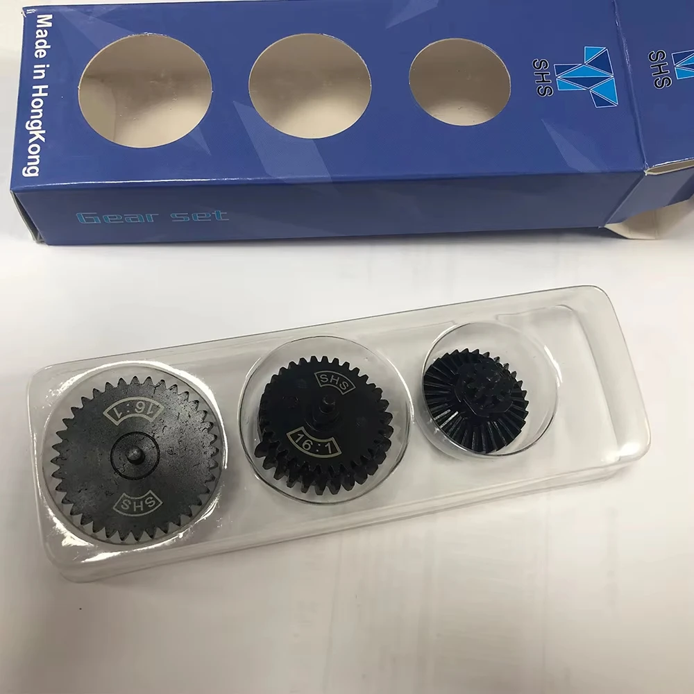 Airsoft Gearbox Set gigi taktis asli CNC perangkat roda gigi kecepatan tinggi torsi pemerkuat potongan baja untuk Ver.2 / 3 AEG EBB Gearbox