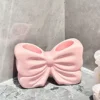 Creative Ceramic Bow Toothbrush Holder Ornament Ceramic Toothbrush Toothpaste Storage Rack Bathroom Accessories Brush Holder 5
