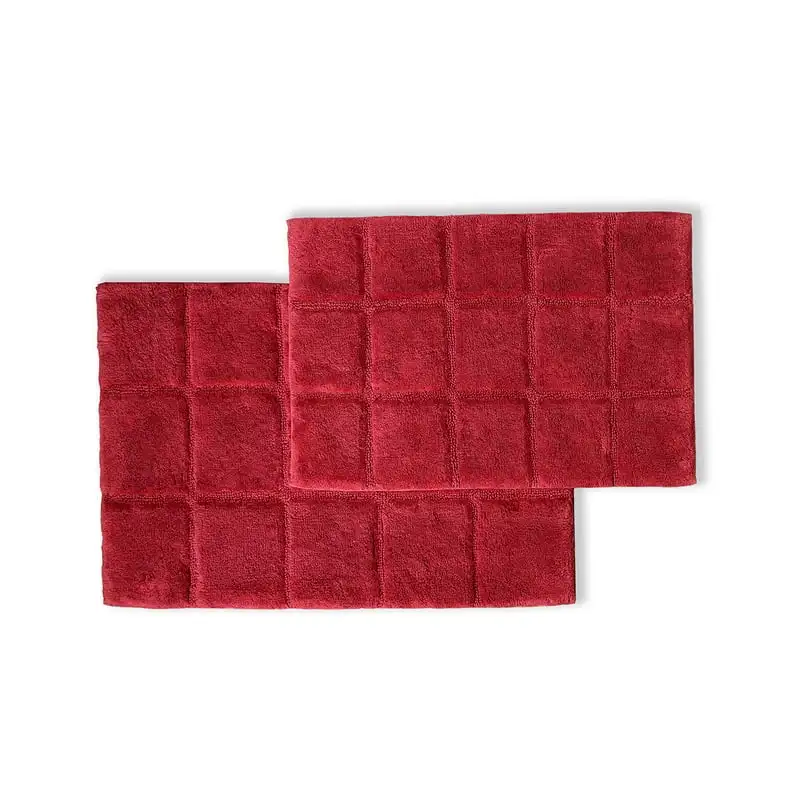 

Checkered 2-Piece Burgundy Highly Absorbent Non-Slip Bath Rug Set by Tapetes Alfombra dormitorio Alfombras para sala envio grati