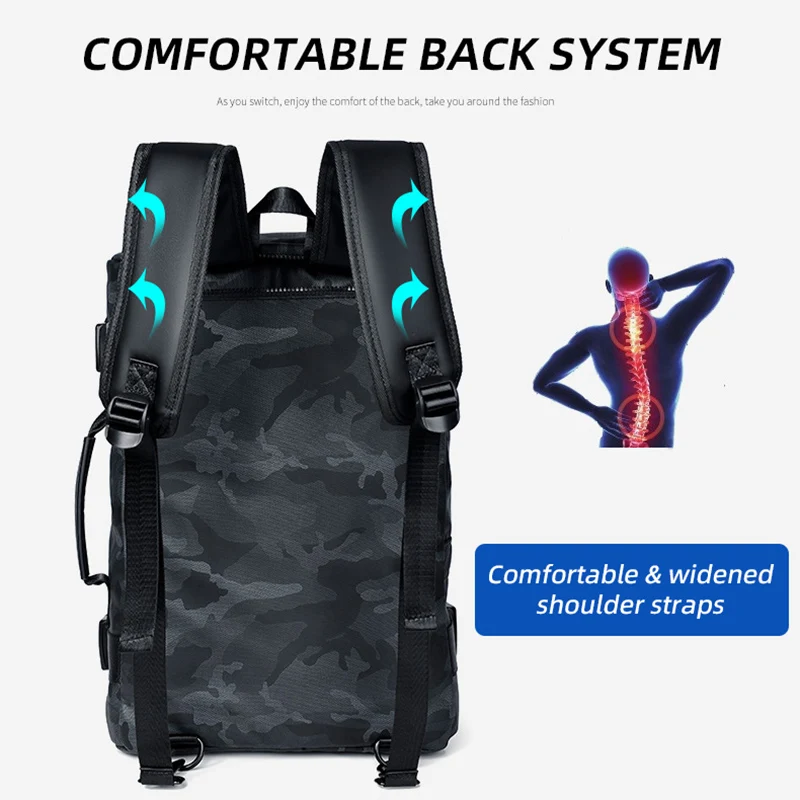 Large Capacity Waterproof Backpack Multicuntional 15.6 Inch Laptop Rucksack Men's Travel Luggage Shoulder Bag Mochila XA353C 6