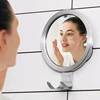 Bathroom Anti-fog Mirror Powerful Suction Cup Bath Shower Mirrors Wall Mounted Make Up Man Shaving Mirror With Shaver Holder 1