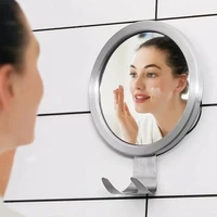 Bathroom Anti-fog Mirror Powerful Suction Cup Bath Shower Mirrors Wall Mounted Make Up Man Shaving Mirror With Shaver Holder 1