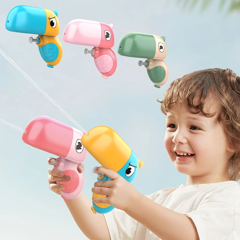 1 шт. водяной пистолет Toucan, игрушка, детский мультяшный водяной мини-пистолет для стрельбы, летняя уличная водная игрушка для пляжа, детские подарки