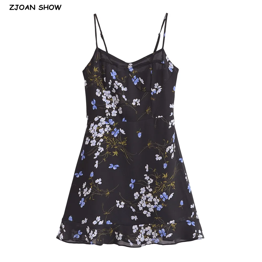 Women French Style Tube Top Pettiskirt Black Flower Bandage Dress main image 1