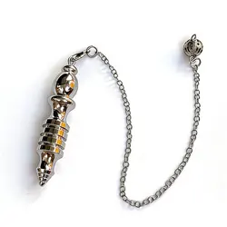 Luxurious Gold Metal Isis Pendulum for Professional Divination and Dowsing Practices (Silver Color A)