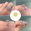 Newshe 2 Pcs 925 Sterling Silver Engagement Ring Wedding Band For Women Princess Cut White AAAAA Cubic Zirconia Classic Jewelry 3