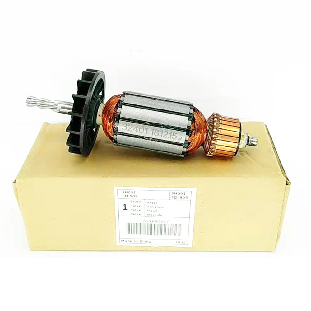 AC220V 4 치아 드라이브 샤프트 Bosch GSB550 GSB500RE TSB1300 TSB5500 1619PA0697 용 전기 해머 전기자 로터
