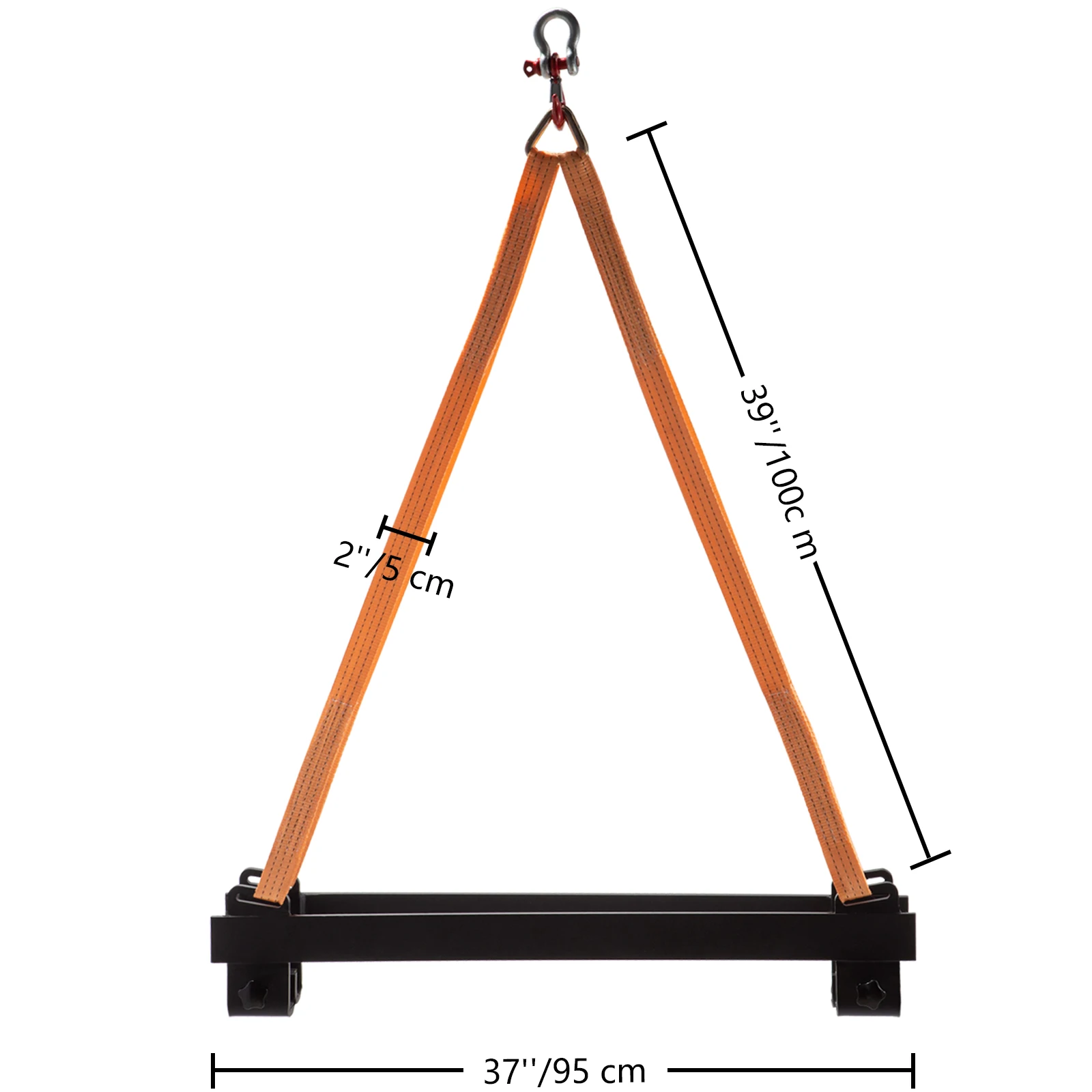 VEVOR Watercraft Lift Sling with Powder-coated Steel Brackets Polyester Lifting Straps for Personal Watercraft PWC Jet Ski