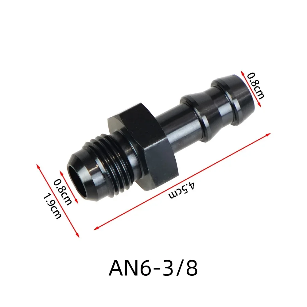 Hose Coupler Male 6AN AN-6 To 3/8" AN6-5/16 Male 8 AN AN8 to 1/2 Hose Barb Adapter Fitting Push Lock