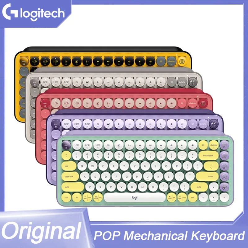 Logitech Pop Keys Wireless Portable Mechanical Keyboard Bluetooth