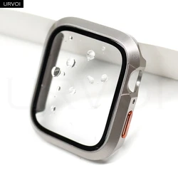 URVOI Protective Apple Watch Case with Tempered Glass Film and Anti - Scratch Bumper - 45mm Series 789 (Titanium)