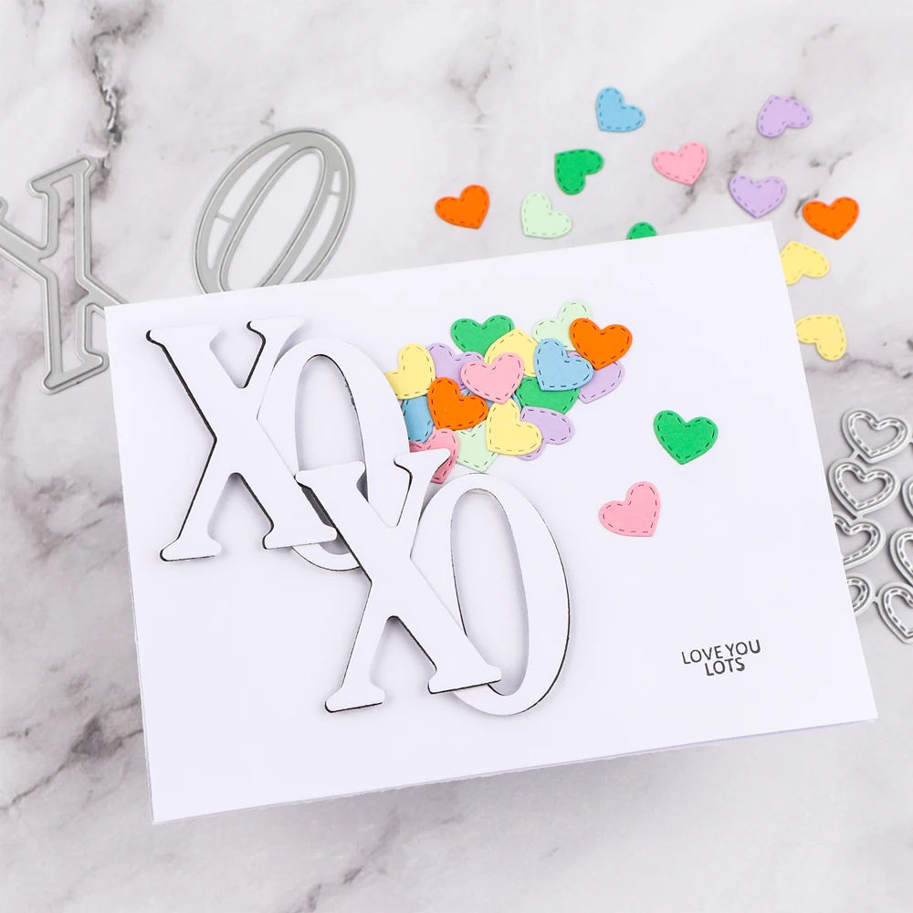 26 개/대 알파벳 금속 절단 다이 5/10/20cm DIY Scrapbooking 종이 앨범 카드 공예에 대 한 대문자 금형 칼