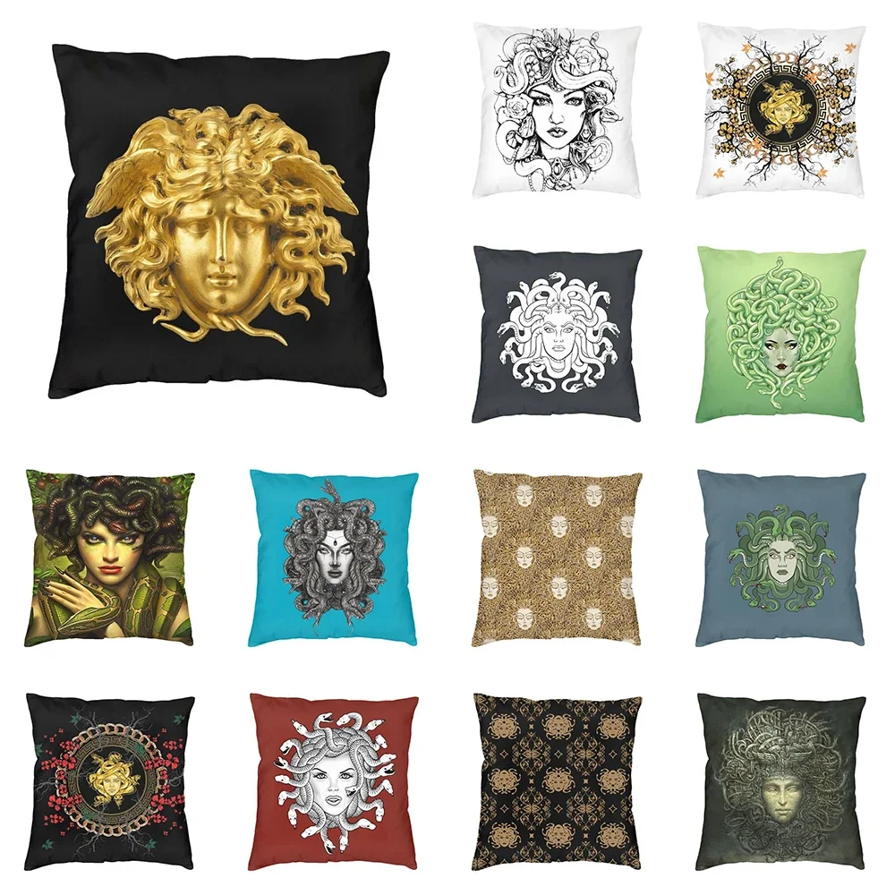 

Греческая мифология, змея Medusa, голова чехол для подушки с принтом, украшение для дома, гостиной, дивана, автомобиля, декоративная подушка