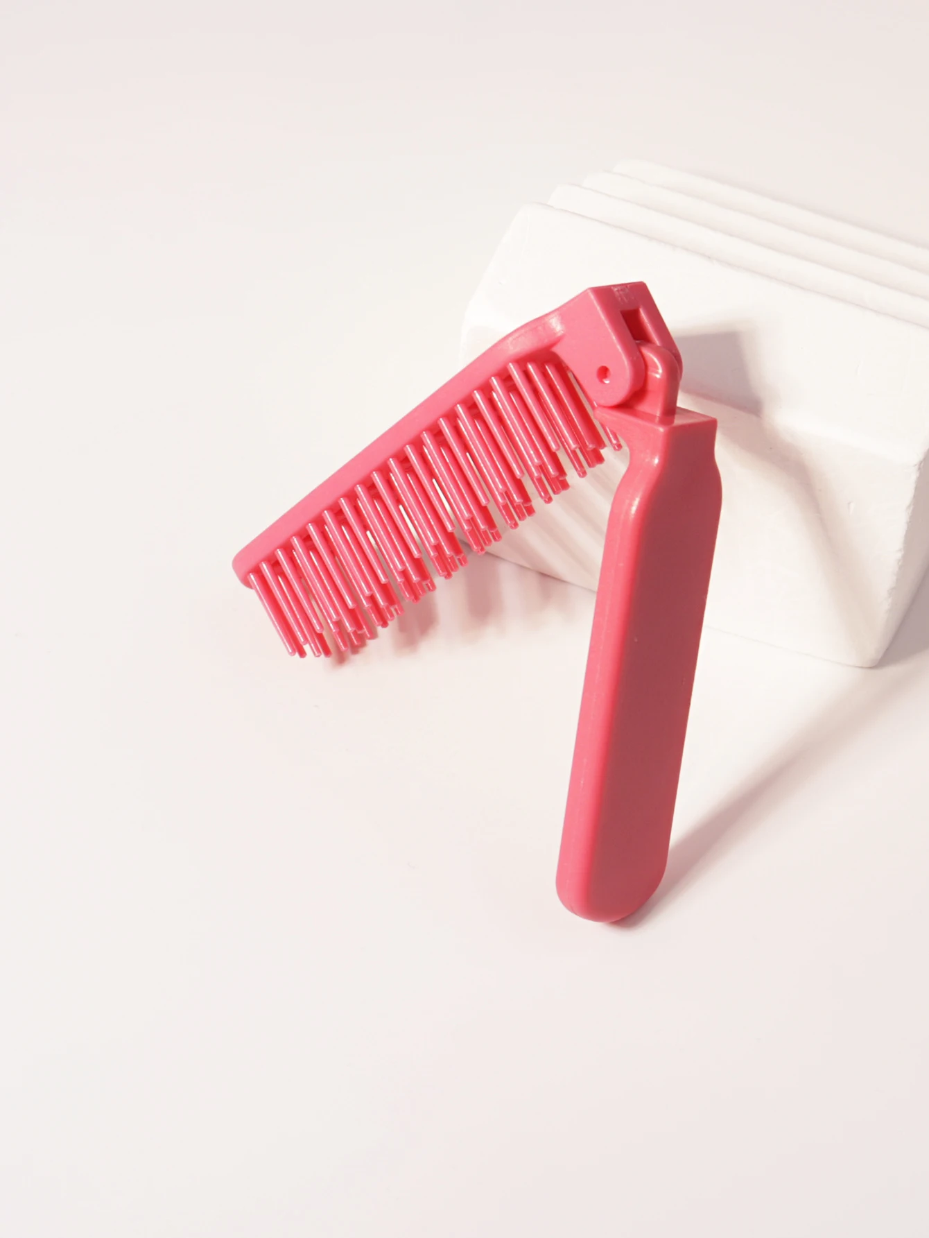 1pc portable foldable hollow design anti static scalp massage mirror comb hair styling tool for real hair wigs